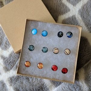 Planetary Earrings - 6 Pairs